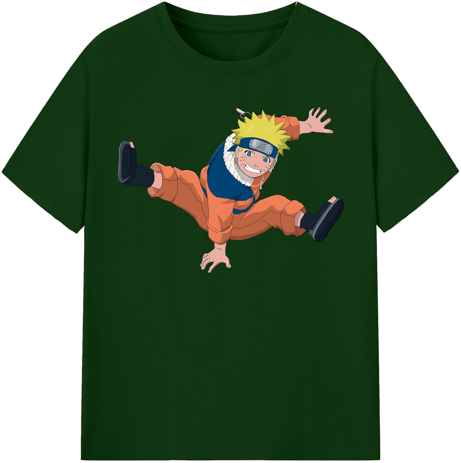 （画像用） NARUTO -ナルト- うずまき ナルト Uzumaki Naruto 綿100％半袖Tシャツ（フロントプリント）